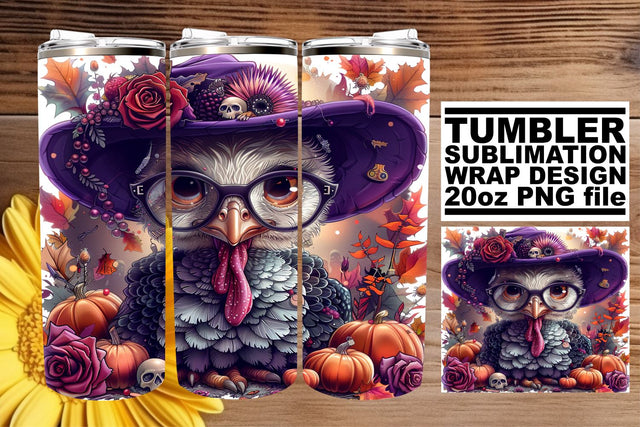 Sublimation Wrap for Turkey Tumbler - 20oz Sublimation afrosvg 