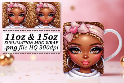 Sublimation wraps, create personalized drinkware! , Love Girl Sublimation afrosvg 