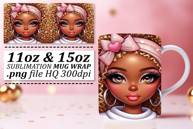 Sublimation wraps, create personalized drinkware! , Love Girl Sublimation afrosvg 