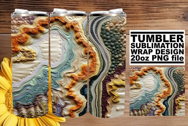 Sublime 3D Charm Wrap: Tumbler Magic Sublimation afrosvg 