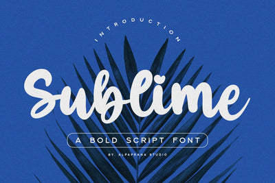 Sublime - Bold Script Font Alpaprana Studio 