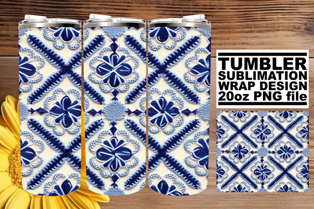 Sublime Embroidery on Tumbler Delight Sublimation afrosvg 