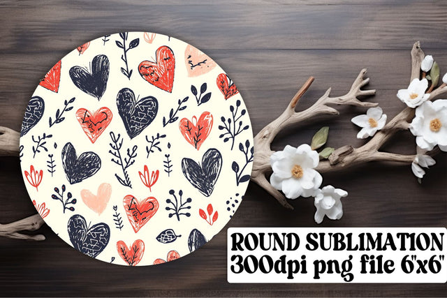 Sublime Heart Circle Ornaments - Sublimation Artistry Sublimation afrosvg 