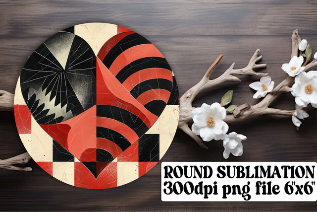 Sublime Heart Pattern Coasters - Circular Beauty Sublimation afrosvg 
