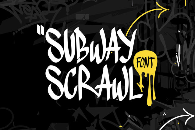 Subway Scrawl - Monoline Handwritten Graffiti Font Font Mozzatype 