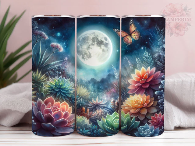 Succulent 20oz Tumbler Wrap PNG, Funny Plant Lover Tumber Png, Straight & Tapered Tumbler Wrap, Instant Digital Download Sublimation Li Zamperini 
