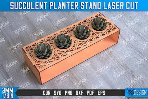 Succulent Planter Stand Bundle | Garden Design | Home Decor | Flower Holder | CNC File SVG Fly Design 
