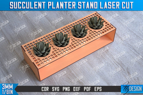 Succulent Planter Stand Bundle | Garden Design | Home Decor | Flower Holder | CNC File SVG Fly Design 