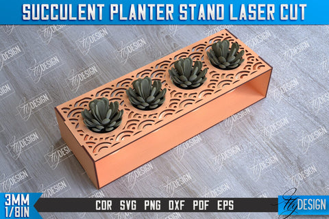Succulent Planter Stand Bundle | Garden Design | Home Decor | Flower Holder | CNC File SVG Fly Design 