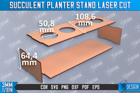 Succulent Planter Stand Bundle | Garden Design | Home Decor | Flower Holder | CNC File SVG Fly Design 
