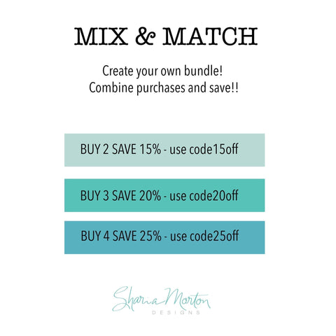 Succulent Sticker Sheet with Hand Watercolor Plants SVG Sharia Morton Designs 