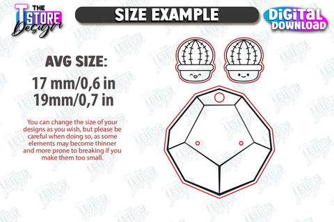 Succulent Stud Earrings Laser Cut Bundle | Floral Design | Jewelry | Accessories | CNC Files SVG The T Store Design 