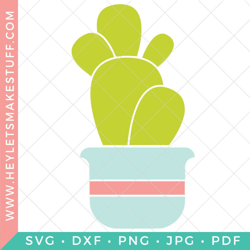 Succulent SVG #4 (Cactus) SVG Hey Let's Make Stuff 
