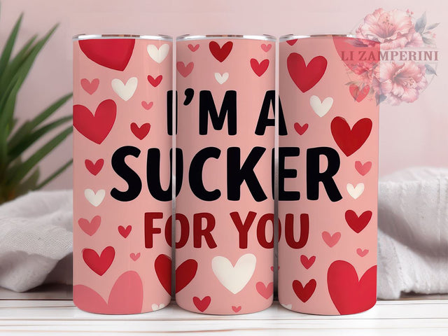 Sucker for You 20oz Tumbler Wrap, Sublimation Tumbler, 20oz Tumbler Design, Valentine's Day Gift, Cute Tumbler, Love Tumbler, Sucker for You Gift Sublimation Li Zamperini 