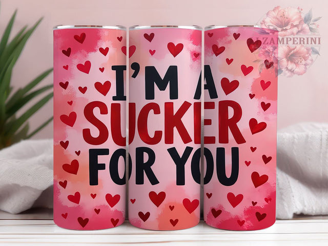 Sucker for You 20oz Tumbler Wrap, Sublimation Tumbler, 20oz Tumbler Design, Valentine's Day Gift, Cute Tumbler, Love Tumbler, Sucker for You Gift Sublimation Li Zamperini 