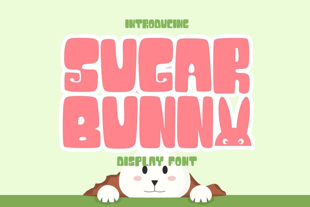 Sugar Bunny - Playful Display Font Font Mozzatype 