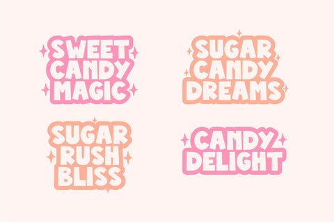 Sugar Candy - Bold Quirky Font Font Masyafi Studio 