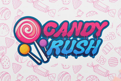 Sugar Drip - Dripping Layered Display Font Font Mozzatype 