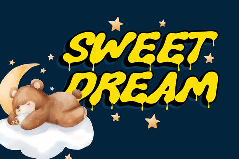 Sugar Drip - Dripping Layered Display Font Font Mozzatype 