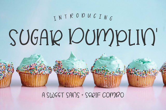 Sugar Dumplin' Sans + Serif Font Duo Font Beck McCormick 