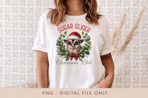 Sugar Glider Christmas Club PNG Sublimation BijouBay 