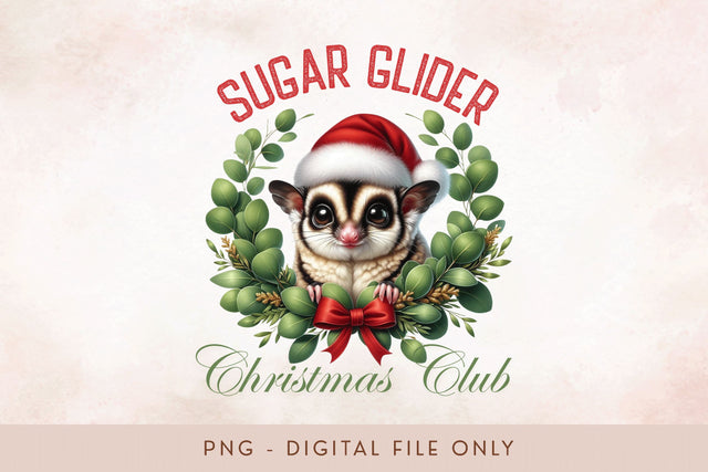 Sugar Glider Christmas Club PNG Sublimation BijouBay 