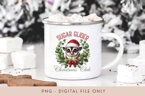 Sugar Glider Christmas Club PNG Sublimation BijouBay 