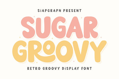 Sugar Groovy - Retro Groovy Font Font Masyafi Studio 