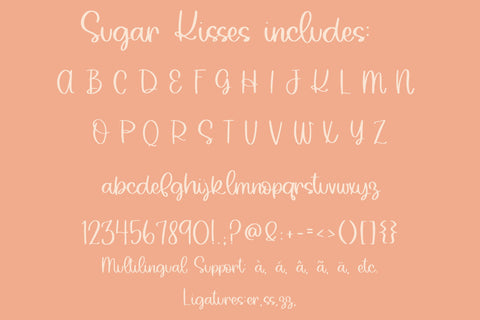 Sugar Kisses, Cute Handwritten Font for Cricut, Cursive Handwriting Font Designing Digitals 