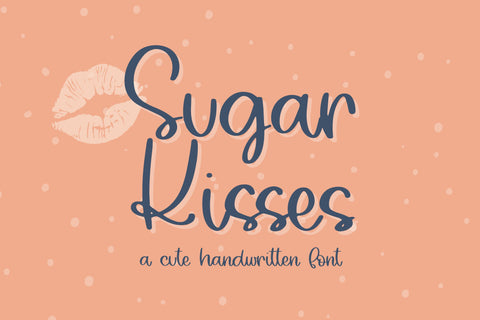 Sugar Kisses, Cute Handwritten Font for Cricut, Cursive Handwriting Font Designing Digitals 