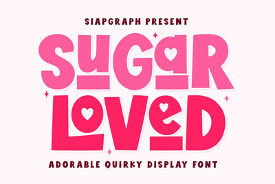 Sugar Loved - Adorable Quirky Display Font Font Masyafi Studio 