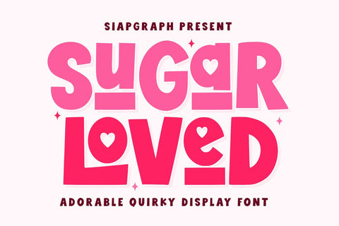Sugar Loved - Adorable Quirky Display Font Font Masyafi Studio 