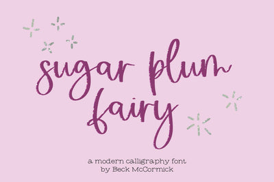 Sugar Plum Fairy Script Font Beck McCormick 