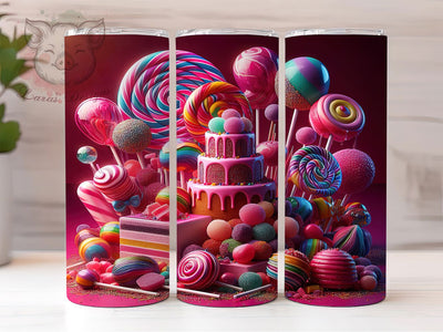 Sugar Rush Candy Dessert Tumbler, Candy Lover Gift, Dessert Pattern Cup, Sugar Rush Design, Confectionery Art, Bakery Theme Gift, Sweets Pattern Wrap Sublimation Lara' s Designs 