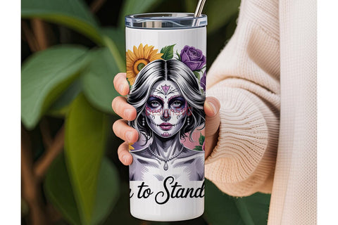 Sugar Skull Beauty 20oz Tumbler Wrap Sublimation DesignSVG 