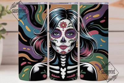 Sugar Skull Beauty 20oz Tumbler Wrap Sublimation sassyprint 