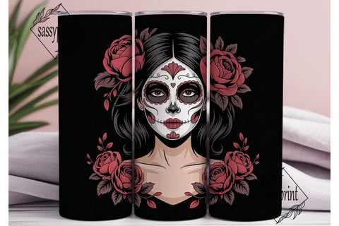 Sugar Skull Beauty 20oz Tumbler Wrap Sublimation sassyprint 