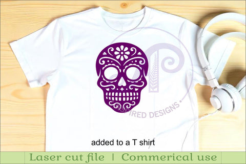 Sugar skull detailed cut out wall sign design 1 SVG APInspireddesigns 