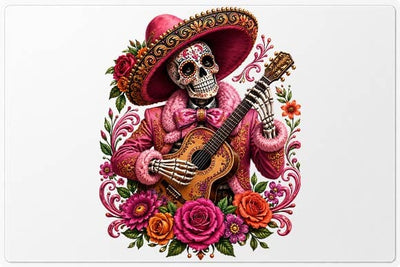 Sugar Skull Guitarist PNG, Dia de los Muertos Sublimation Design SVG BillahCrafts 
