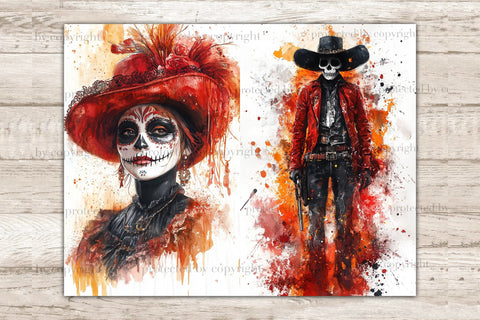 Sugar Skull Junk Journal Pages | Halloween Ephemera SVG GlamArtZhanna 