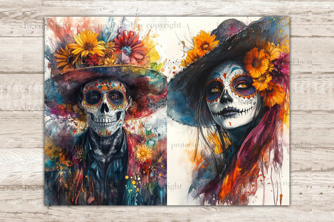 Sugar Skull Junk Journal Pages | Halloween Ephemera SVG GlamArtZhanna 