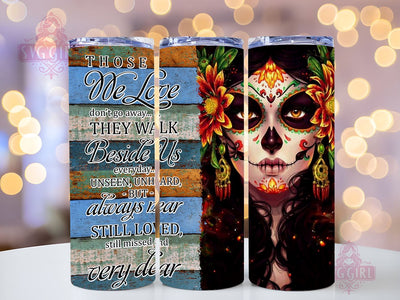 Sugar Skull LoveStainless Steel 20oz Tumbler Wrap Sublimation Design, Straight Tapered Tumbler Wrap, Female Sugar Skull Tumbler Png, Instant Digital Download Sublimation SvggirlplusArt 