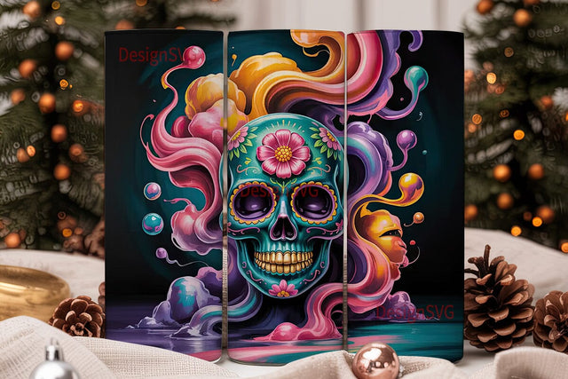 Sugar Skull Magic 20oz Tumbler Wrap Sublimation DesignSVG 