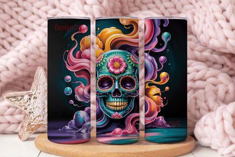 Sugar Skull Magic 20oz Tumbler Wrap Sublimation DesignSVG 