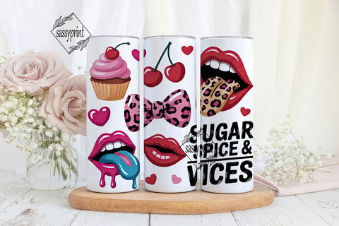 Sugar Spice & Vice Tumbler Wrap Sublimation sassyprint 