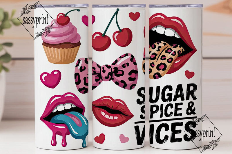 Sugar Spice & Vice Tumbler Wrap Sublimation sassyprint 