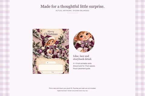 Sugarplum Christmas Money Cards Sublimation BijouBay 