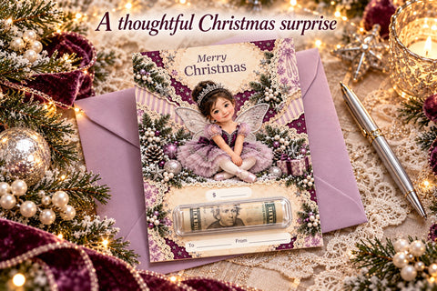 Sugarplum Christmas Money Cards Sublimation BijouBay 