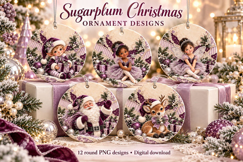 Sugarplum Ornament Sublimation PNGs Sublimation BijouBay 
