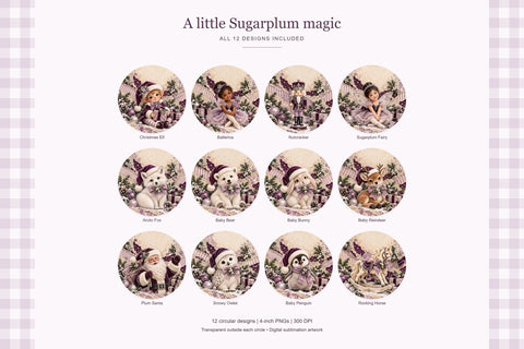 Sugarplum Ornament Sublimation PNGs Sublimation BijouBay 